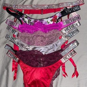 Victoria secret red garter. Pantie set.